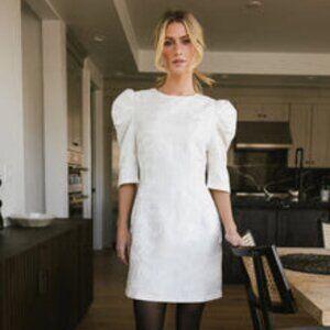 NWT Kaylee Brocade Dress in Cream (bohme, size Large)